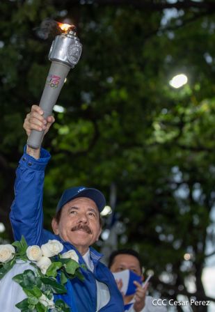 Así fue recibida en Nicaragua la Antorcha Centroamericana de la Libertad y la Paz