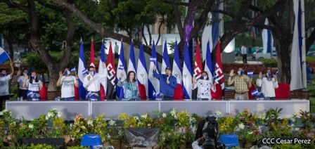 Así fue recibida en Nicaragua la Antorcha Centroamericana de la Libertad y la Paz