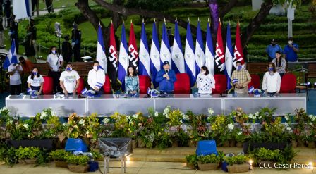 Así fue recibida en Nicaragua la Antorcha Centroamericana de la Libertad y la Paz