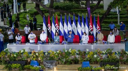 Así fue recibida en Nicaragua la Antorcha Centroamericana de la Libertad y la Paz