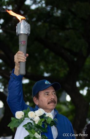 Así fue recibida en Nicaragua la Antorcha Centroamericana de la Libertad y la Paz