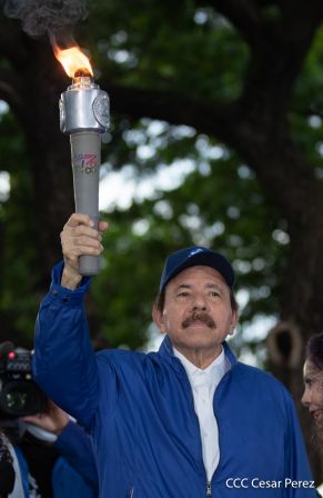 Así fue recibida en Nicaragua la Antorcha Centroamericana de la Libertad y la Paz