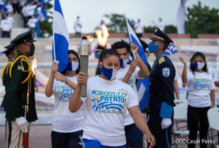 Así fue recibida en Nicaragua la Antorcha Centroamericana de la Libertad y la Paz