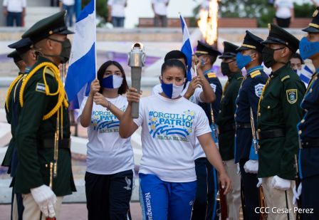 Así fue recibida en Nicaragua la Antorcha Centroamericana de la Libertad y la Paz