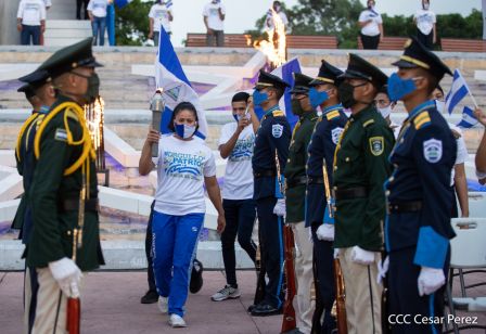 Así fue recibida en Nicaragua la Antorcha Centroamericana de la Libertad y la Paz