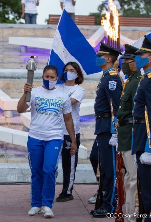 Así fue recibida en Nicaragua la Antorcha Centroamericana de la Libertad y la Paz