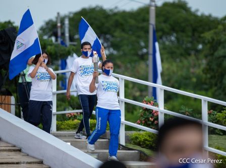 Así fue recibida en Nicaragua la Antorcha Centroamericana de la Libertad y la Paz