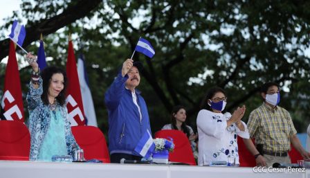 Así fue recibida en Nicaragua la Antorcha Centroamericana de la Libertad y la Paz