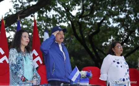 Así fue recibida en Nicaragua la Antorcha Centroamericana de la Libertad y la Paz