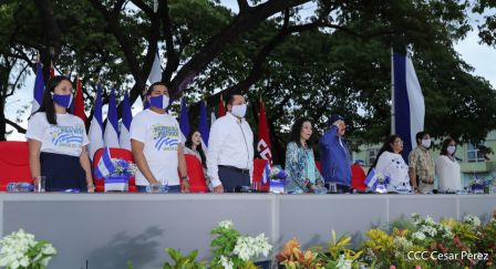 Así fue recibida en Nicaragua la Antorcha Centroamericana de la Libertad y la Paz