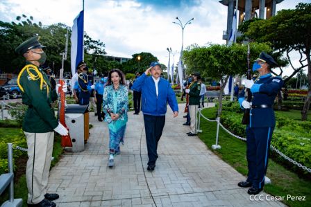 Así fue recibida en Nicaragua la Antorcha Centroamericana de la Libertad y la Paz