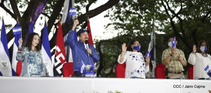 Así fue recibida en Nicaragua la Antorcha Centroamericana de la Libertad y la Paz