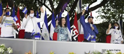 Así fue recibida en Nicaragua la Antorcha Centroamericana de la Libertad y la Paz