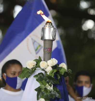 Así fue recibida en Nicaragua la Antorcha Centroamericana de la Libertad y la Paz