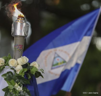Así fue recibida en Nicaragua la Antorcha Centroamericana de la Libertad y la Paz