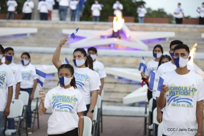 Así fue recibida en Nicaragua la Antorcha Centroamericana de la Libertad y la Paz