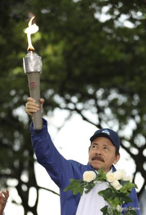 Así fue recibida en Nicaragua la Antorcha Centroamericana de la Libertad y la Paz