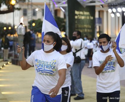 Así fue recibida en Nicaragua la Antorcha Centroamericana de la Libertad y la Paz
