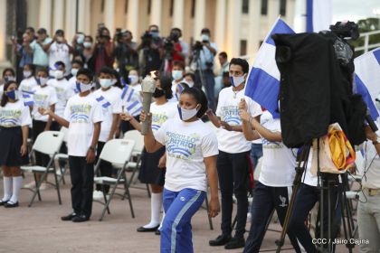 Así fue recibida en Nicaragua la Antorcha Centroamericana de la Libertad y la Paz