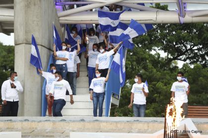 Así fue recibida en Nicaragua la Antorcha Centroamericana de la Libertad y la Paz