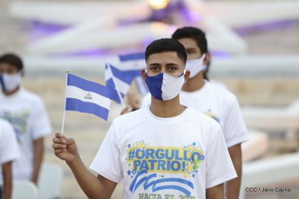 Así fue recibida en Nicaragua la Antorcha Centroamericana de la Libertad y la Paz
