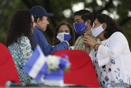 Así fue recibida en Nicaragua la Antorcha Centroamericana de la Libertad y la Paz