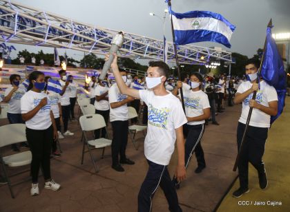 Así fue recibida en Nicaragua la Antorcha Centroamericana de la Libertad y la Paz