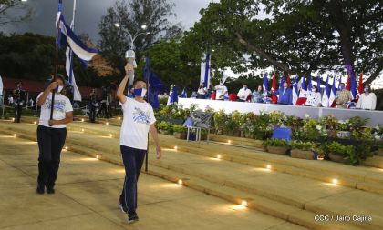 Así fue recibida en Nicaragua la Antorcha Centroamericana de la Libertad y la Paz