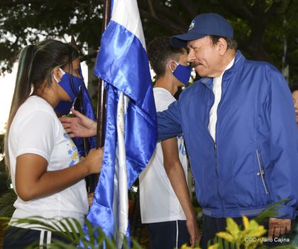 Así fue recibida en Nicaragua la Antorcha Centroamericana de la Libertad y la Paz