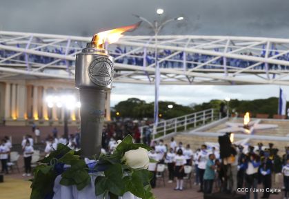 Así fue recibida en Nicaragua la Antorcha Centroamericana de la Libertad y la Paz