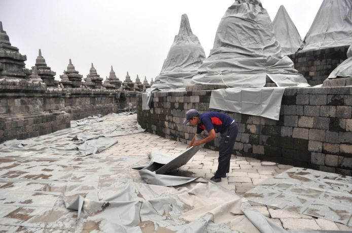 Erupción del Monte Kleud en Indonesia