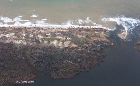 Recorrido aéreo´de exploración de Ineter y Marena por zonas afectadas por huracanes Eta y Iota