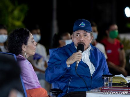 Encuentro del Presidente Daniel y la Compañera Rosario con las Familias de nuestra Nicaragua Bendita