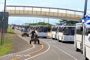 Llegan a Nicaragua 150 nuevos buses para el pueblo