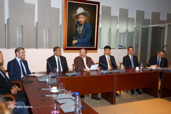 Presidente Daniel Ortega en encuentro con delegación de empresa estatal PowerChina