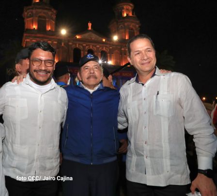 Presidente Daniel Ortega y Compañera Rosario presiden acto del 43/19 de la Revolución Sandinista