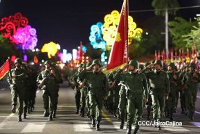 Desfile “Pueblo Ejército” en honor a los 44 años de su fundación del Ejército de Nicaragua