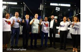 Entrega de 250 autobuses de China a cooperativas de transporte de Managua