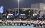 Acto en celebración acto de la entrega de buses de China a transportistas de Managua