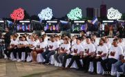 Acto en celebración acto de la entrega de buses de China a transportistas de Managua