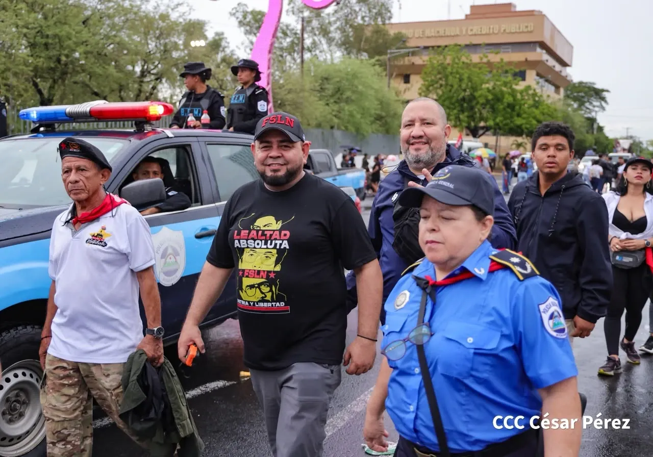 Militancia sandinista protagoniza caminata en homenaje al 47/19 en Managua