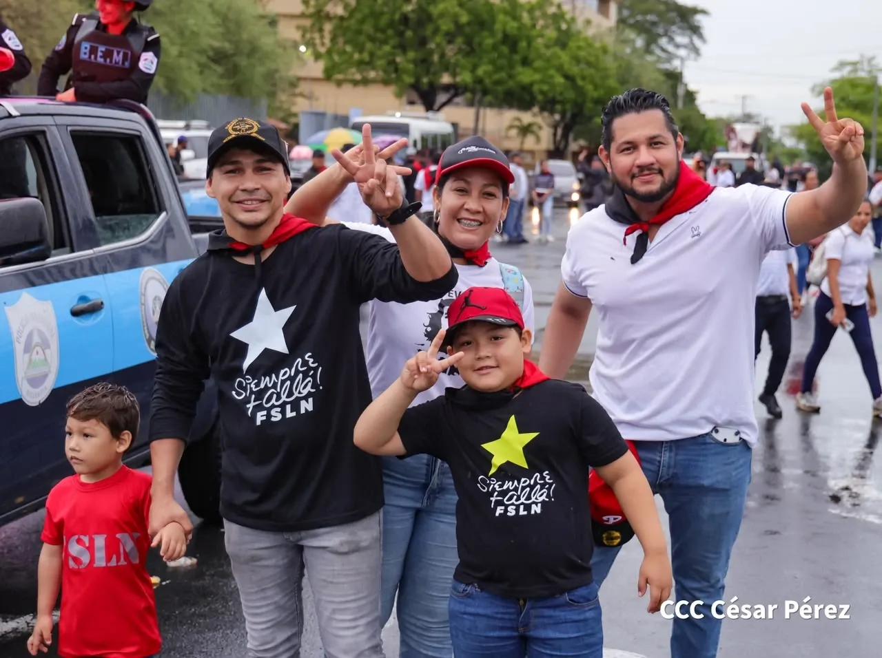 Militancia sandinista protagoniza caminata en homenaje al 47/19 en Managua
