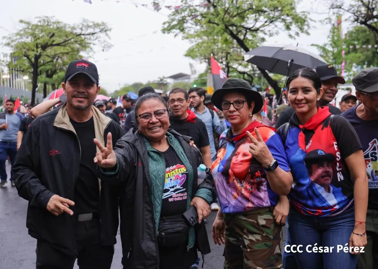 Militancia sandinista protagoniza caminata en homenaje al 47/19 en Managua