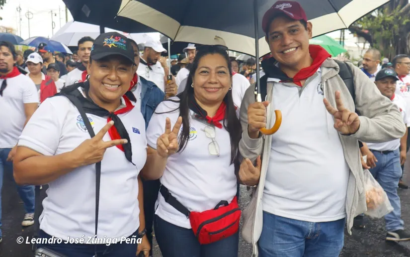 Militancia sandinista protagoniza caminata en homenaje al 47/19 en Managua