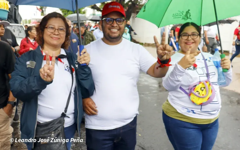 Militancia sandinista protagoniza caminata en homenaje al 47/19 en Managua
