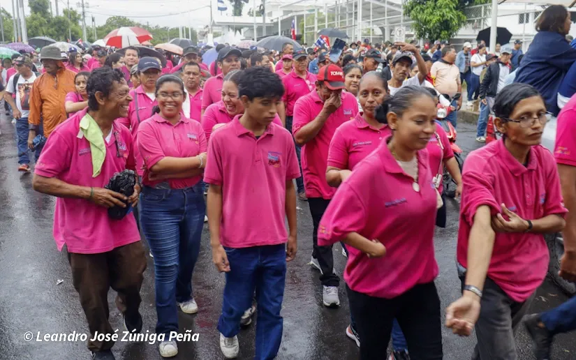 Militancia sandinista protagoniza caminata en homenaje al 47/19 en Managua