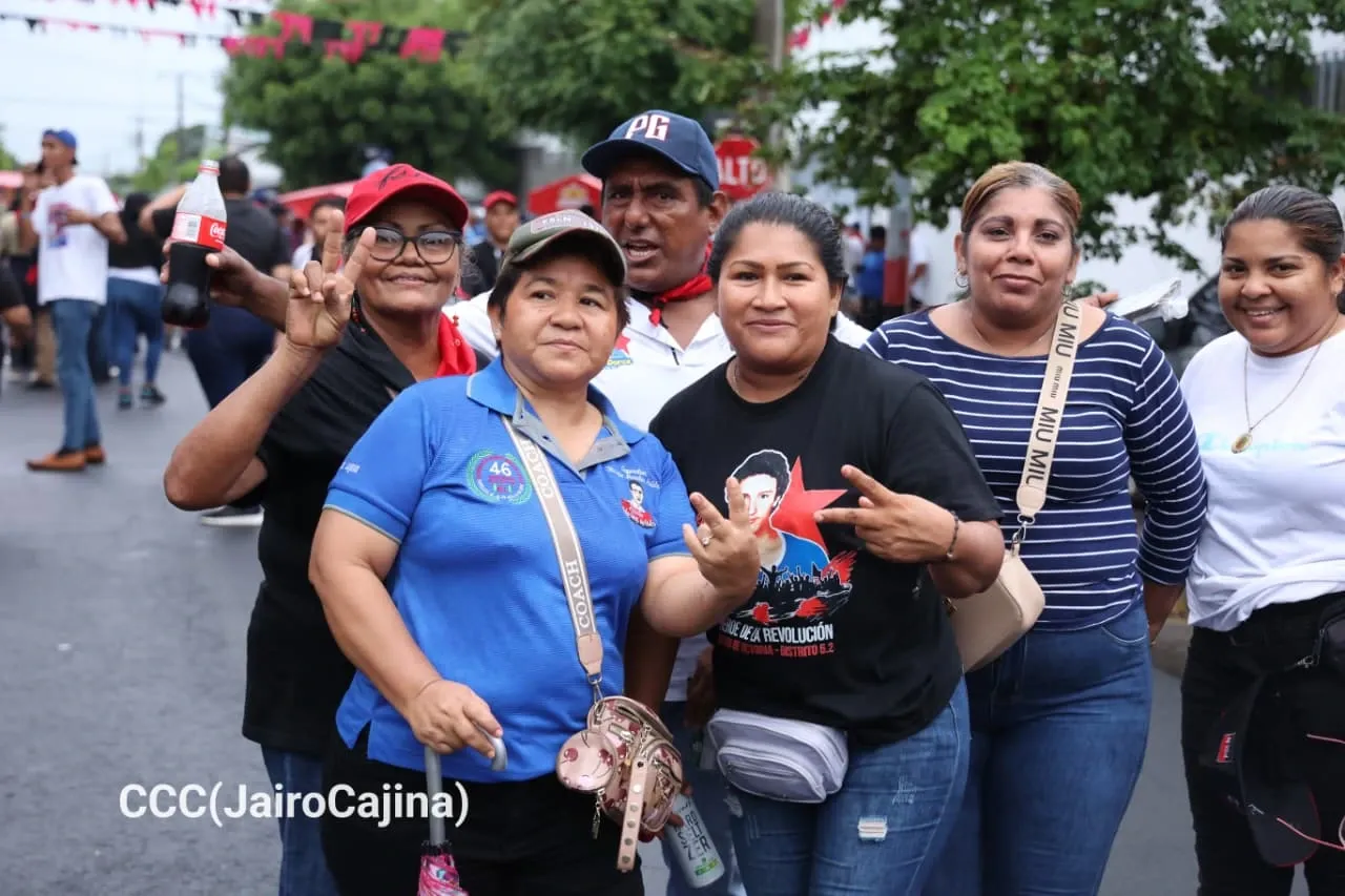 Militancia sandinista protagoniza caminata en homenaje al 47/19 en Managua