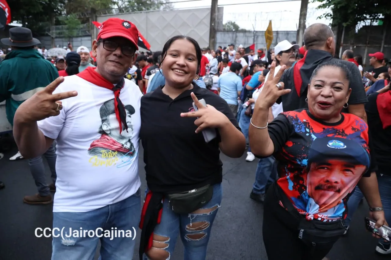 Militancia sandinista protagoniza caminata en homenaje al 47/19 en Managua