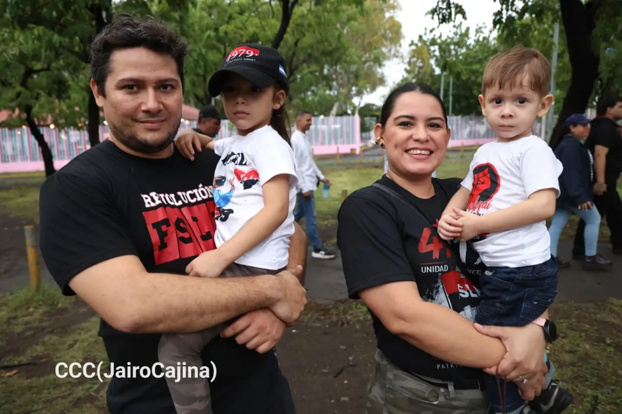 Militancia sandinista protagoniza caminata en homenaje al 47/19 en Managua