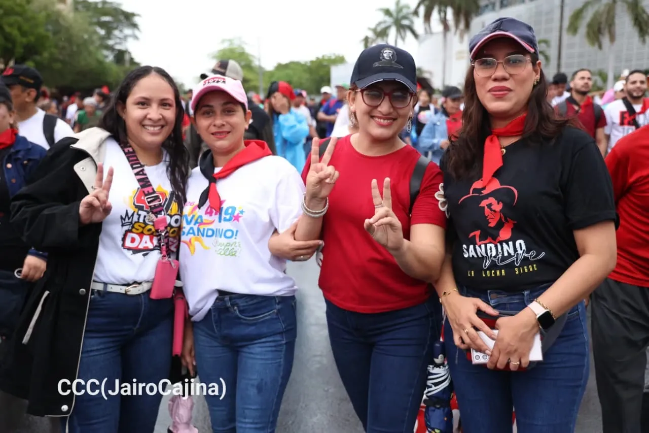 Militancia sandinista protagoniza caminata en homenaje al 47/19 en Managua